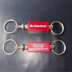 2x Red Keychain hanger Statefarm Brand new design for teens/adults unisex